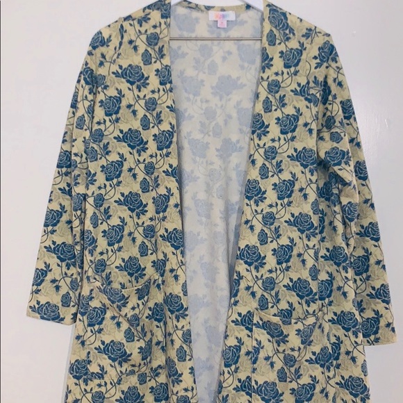 LuLaRoe Sweaters - LULAROE Blue roses Beauty and the beast Sarah